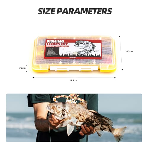 Fishing Tackle Box Set – Lure Kit for Freshwater & Saltwater, Crankbaits, Spinnerbaits, Soft Plastics, Jigs, Weights, Hooks – All-in-One Fishing Gear for Men - style: 232pcs
