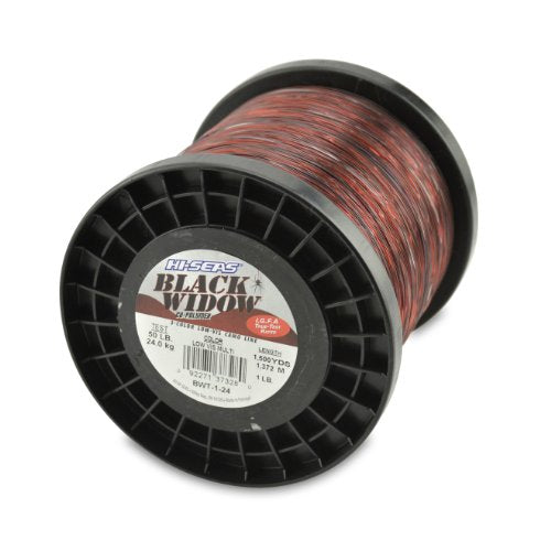 Hi-Seas Black Widow Co-Polymer Line - size: 1,500 Yard, 50 Pound Test