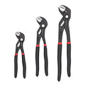 Amazon Basics 3-Piece Quick Release Groove Joint Pliers Set, Drop Forged Chrome Vanadium Steel with Comfortable Rubber Grip, Adjustable, 7-inch, 10-inch, and 12-inch, Black - size: 3-Piece, style: Groove Joint