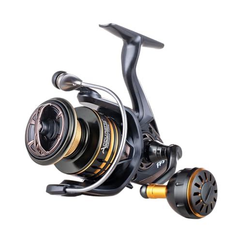 Saltwater Spinning Reel,13+1BB Ultra Smooth Saltwater Fishing Reels,Powerful Carbon Drag,CNC Aluminum Spool & Handle - color: tarnish&gold, size: 3000