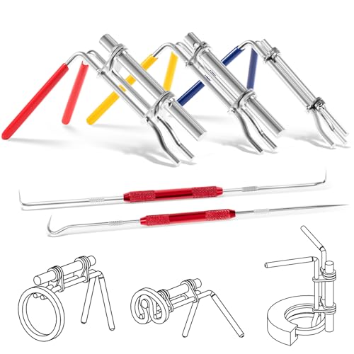 5 Pack Hydraulic Seal Installation Tool Kit, Hydraulic Cylinder Piston Repair Seal Tools, U-Cup Rod Seal Installation Tool Kits, Upgraded Seal Twistor Install Tool Set with Pick and Hook Set - size: 5 Pack (with Pick and Hook Set)