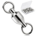 Dr.Fish 20 Pack Fishing Swivels, Ball Bearing Swivels Fishing Tackles, Copper Stainless Steel Solid Rings High Strength Barrel Swivels Saltwater Fishing Swivels - size: #4-200LB-20 Pack