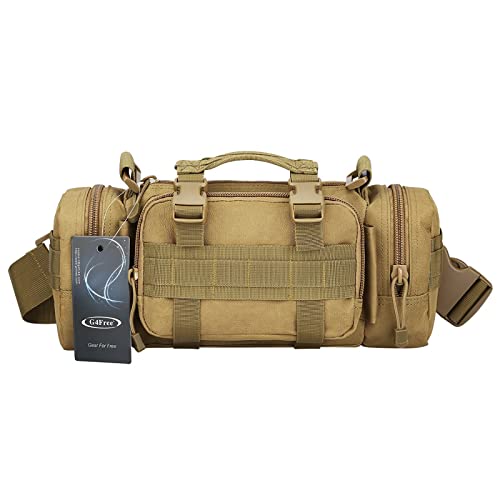 G4Free Fanny Deployment Tactical Waist Pack - Small Sling Pack Hand Carry Handlebar Bag - color: Tan