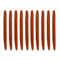 Worms for Bass Fishing FS/RE-04 | Salted Soft Plastic Fishing Lures ,with Hook Slot,Saltwater Freshwater Bass Baits - color: Brown-10pcs