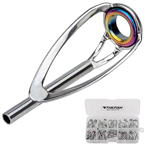 THKFISH Rod Tip Repair Kit 50pcs Rod Tips Fishing Rod Tips Replacement Kit Pole Tip Repair Kit with Box 10 Sizes - color: C-50pcs