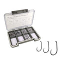 EUPHENG Barbless Fly Fishing Hooks Dry Nymph Wet Shrimp Jig Hooks for Fly Tying Assorted with Waterproof Hook Box - style: 9214-dry Hooks Qty 200