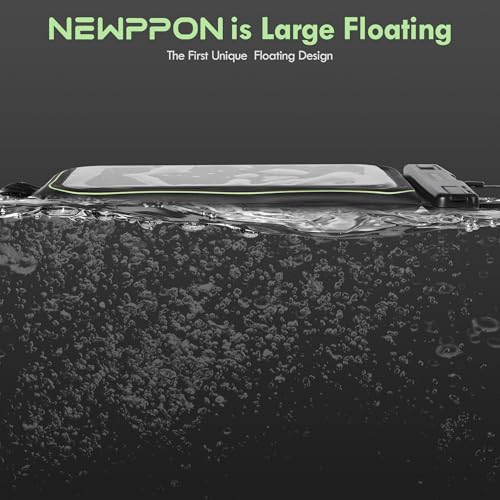 10.5" Large Floating Waterproof Phone Pouch - 2 Pack Float Clear Cell Holder Protector with Lanyard - Universal Floatable Water Proof Dry Bag for iPhone Samsung Galaxy for Beach Swimming Pool - color: 2 Pack Large Black