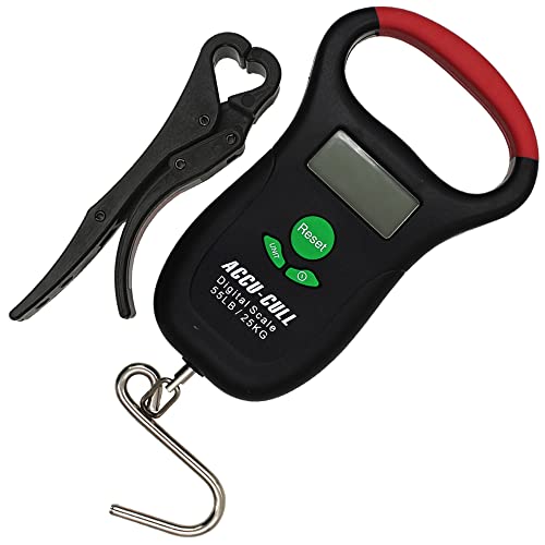 Fish Culling System Digital Fish Scale with Mini Fish Gripper - 2-in-1 Combo Pack Weighing Fishing Gear - Fishing Accessories and Fishing Equipment to Add in Fishing Tools Kit