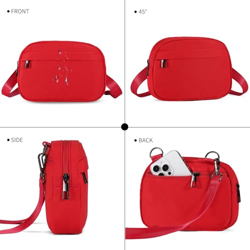 MAXTOP Small Crossbody Bags for Women Belt Bag Fanny Pack with Adjustable Strap - color: Red, style: Small Crossbody Bag