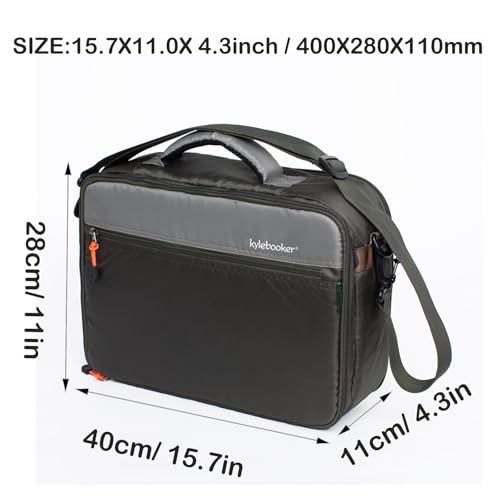 Kylebooker Fishing Reel Case – Travel Storage Bag with Adjustable Compartments for Fly Reels, Spinning Reels, Baitcasting Reel & Fishing Gear - color: Green