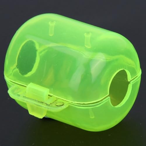 ‌50PCS Plastic Fishing Hook Box Set - Fluorescent Yellow Clamshell Squid Lure Cover Cases for Tackle Storage(L) - color: L