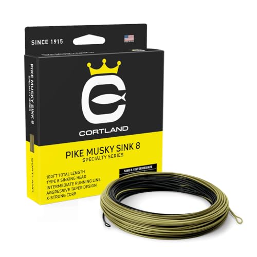 Cortland Specialty Pike Musky Sink 8 Fly Line, Black/Olive - size: WF8S/I