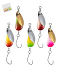Trout Spinners - Fly Trout Fishing Lures for Bass Salmon Pike, Smallmouth Bass Lures with Brass Spinner for Lake River Fishing - color: Style C-0.1oz/5PCS