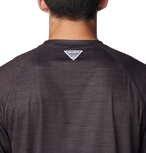 Columbia Men's Collegiate Terminal Tackle Heather Long Sleeve Shirt - color: Uga - Shark Heather, size: 2X