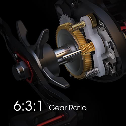 Lixada Fishing Reels, Baitcaster Reel Strong Corrosion Resistance Metal Saltwater Baitcasting Reel with Magnetic Braking System - color: Black-Left handed
