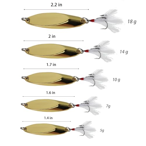 Fishing Lures Fishing Spoons - color: Gold