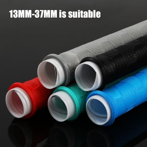 Fishing Rod Handle Cover, Silicone Fishing Pole Tube Sleeve with Non-Slip Design for 13mm-37mm Handle - color: Black