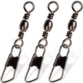 AGOOL Fishing Swivels Snaps, 60/120pcs Barrel Swivel Safety Snaps Stainless Steel Swivels Fishing Tackle Lure Leader Line Connector High Strength for Saltwater Freshwater - size: #2