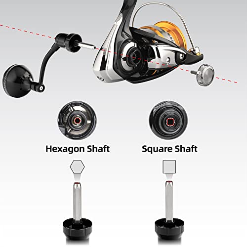 GOMEXUS Power Handle Compatible for Shimano Sedona FI Sahara FI Nexave FI Sienna FG Nasci FB Catana RC Spinning Reel Crank (Not for 22 Sahara FJ 21 Nasci FC) - color: Sahara FI (Old Version)