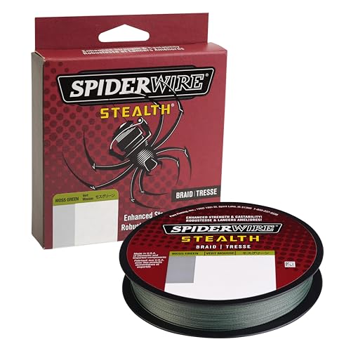 SpiderWire Stealth Braid Fishing Line - color: Moss Green, size: 200yd, style: 8lb Break Strength