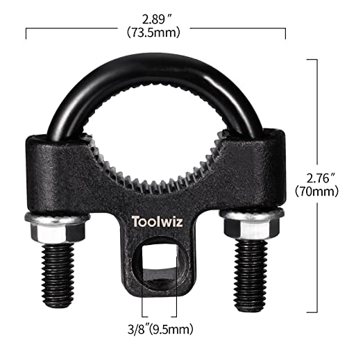 Toolwiz Inner Tie Rod Removal Tool Kit, 3/8'' Universal Low Profile Tool and Inner Tie Rod Hex Wrench Repair Remover 27-42mm End Wrench for 1/2" Square Drive, 2pcs for Most Cars Repair