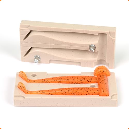 Soft Plastiс Lure Making Injection Fishing Mold Shaker 3.2'' Two Cavity