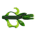 Yamamoto Custom Baits 4" Kreature Soft Creature Bait, 7-Pack, Bass Fishing Soft Plastic Lure, Multiple Colors - color: FADING WATERMELON W/ LARGE BLACK FLAKE (7 PACK)