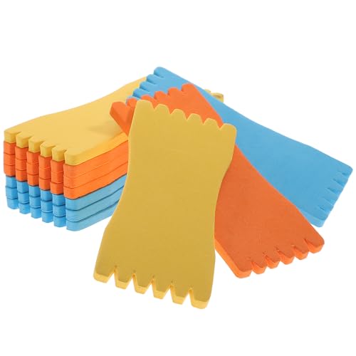 10Pcs Fishing Line Board Spools Sponge Wrapped Wire Winding Boards with 5 Slots Lightweight Quick Dry for Organizing Fishing Hooks Leaders 4.72X1.96X0.23In