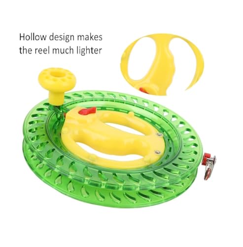 Dilwe Fishing Line Reel, ABS Multifunction Sea Fishing Wheel Hand Wire Wrapping Fly Line Fishing Reel Accessory - color: Green