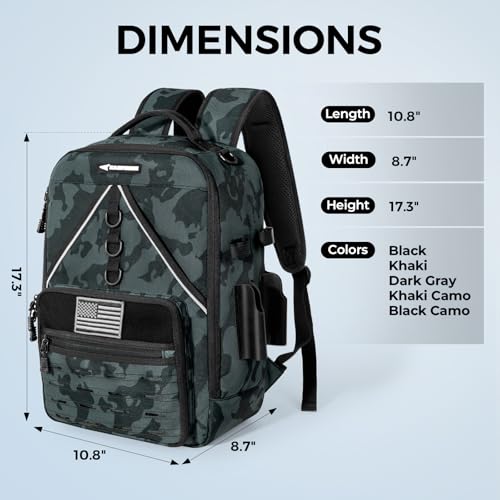 KastKing KarryAll KastMate Fishing Tackle Backpack,Water-Resistant Tackle Bag With 2 Rod Holders,Fishing Gear and Equipment With Large Gear Storage,Black Camo - color: B: Black Camo