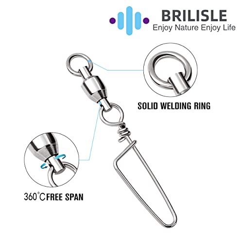 Fishing Snap Swivels,High Strength Saltwater and Freshwater Ball Bearing Swivel Corrosion Resistance Stainless,Fishing Swivels & Snaps,Swivels Fishing Tackle Barrel Swivel - size: SIZE0(18LB)20PCS