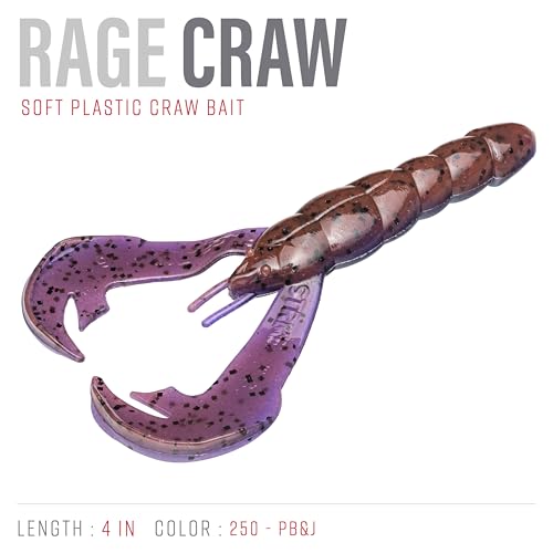 Strike King Rage Tail Craw - color: PB&J, size: 0.145 inch