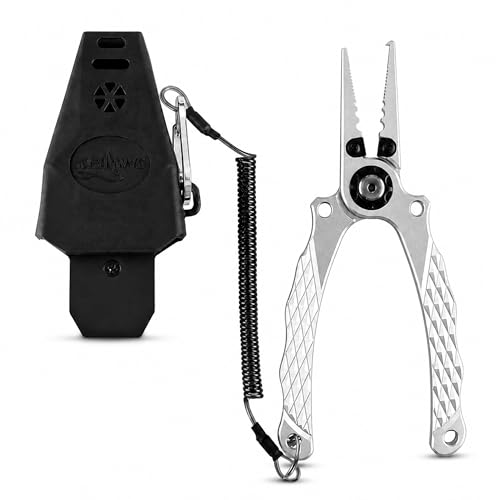 7" Fishing Pliers, Aluminum Fishing Pliers, Fishing Pliers Saltwater, Hook Remover, Split Ring Pliers, Line Cutter, Fishing Tool, Fishing Gifts, Saltwater Fishing Gear