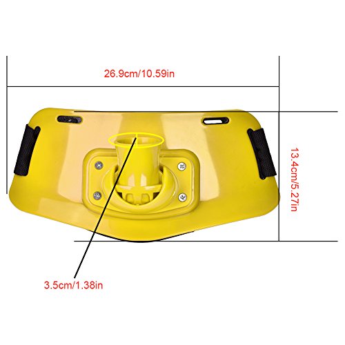 90?? Adjustable Fishing Waist Belts Rod Pole Holder Fighting Fish Tackle - color: Yellow