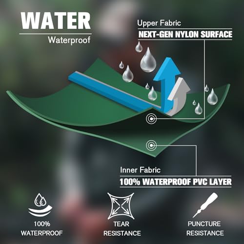 Trudave Chest Waders for Men with Boots, 2-Ply Nylon/PVC Waterproof Fishing & Hunting Waders for Men and Women - color: Green, size: M11