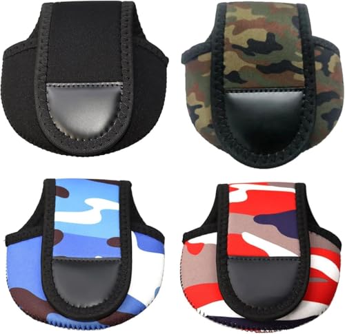 Fishing Reel Protective Cover, Black Storage Pouch for 100-150 Series Baitcasting and Spinning Reels, Reels and Accessories