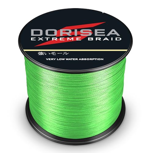 Extreme Braid 100% Pe Fluorescent Green Braided Fishing Line 109Yards-2187Yards 6-550Lb Test Fishing Wire Incredible Superline Zero Stretch - size: 100m/109Yards 60lb/0.40mm