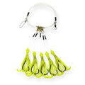 End Game Tackle Deep Drop Rig – Made in USA – New Super Stretch Glow Squid – NOAA Compliant Non-Offset Circle Hooks for Bottom Fishing - color: Chartreuse Glow, size: 6/0 – 5 Hook