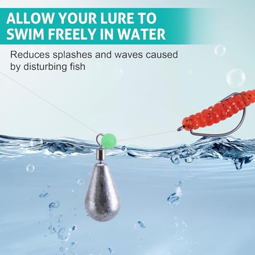 Goture Tungsten Teardrop Drop Shot Weights, 1/32 oz x 10, Ideal for Saltwater, Freshwater, Bass Fishing - size: 3/4oz - 20pcs
