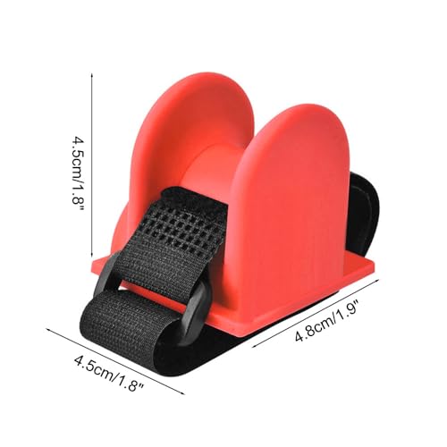 MiOYOOW 4PCS Fishing Rod Holders for Railings, Portable Fishing Pole Holders for Bridge Railings Ship Railings Seaside Guardrails - color: Flat red