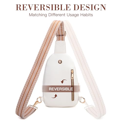 Viverte Crossbody Bags for Women Initial Sling Bag Cross Body Fanny Packs Personalized Gifts for Mom Women Wife - color: Beige with Brown, style: S