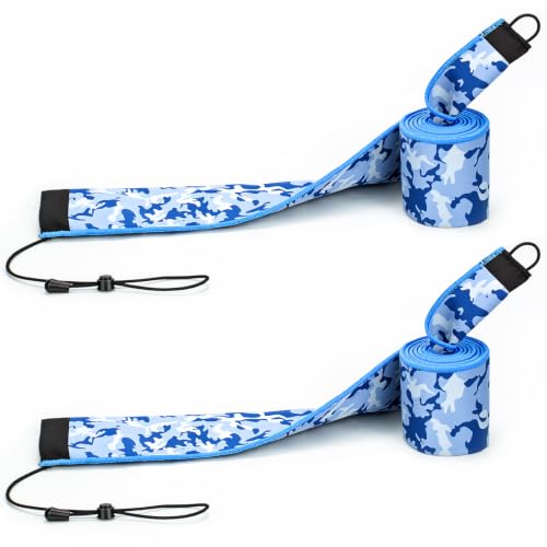 Neoprene Camo Fishing Rod Sleeves,Fishing Pole Sleeves,Fishing Rod Socks | UV Resistance,Puncture Resistant, Protect Casting, Spinning, Trolling Fishing Rods, Storage, tangled-free,75in,68in,60in - color: 2-Blue camo, size: 69"