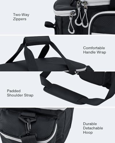 Gonex Fishing Tackle Bag, Water-Resistant Polyester Material Fishing Tackle Storage Bag with Padded Shoulder Strap and Non-Slip Base Suitable for 3600 3700 Tackle Box