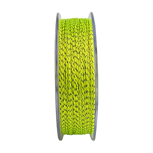 HERCULES Braided Fly Line Backing 20lb 30lb, 100Yds 300Yds, with Long-Lasting Color - color: Fluorescent Yellow & Black, size: 30LB 100Yds