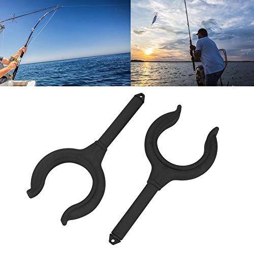 2 pcs Boat Oar Lock, Marine Rowlock Horn Side Mount, Fishing Rod Holder Bracket, for Marine Rubber Dinghy Accessories, Kayak,Cknoe,Marine Boat,Lifeboat - color: Black