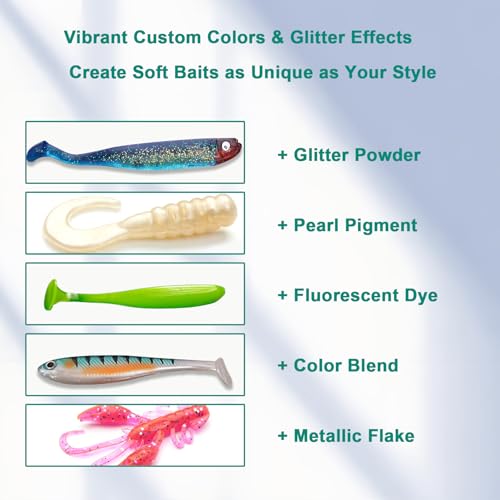 Eupheng PlastiCatch Series Plastisol Fishing Lure Making Plastic Rubber, Crystal Clear, Low Odor, Non Yellowing Soft Formula for DIY Fishing Lures - size: 30.4 Fluid oz (900ml)