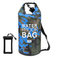 Waterproof Dry Bag 2L/5L/10L/15L/20L/30L, Roll Top Sack Keeps Gear Dry for Kayaking, Rafting, Boating, Swimming, Camping, Hiking, Beach, Fishing with Free Waterproof Phone Case - color: Dark Blue, size: 20L