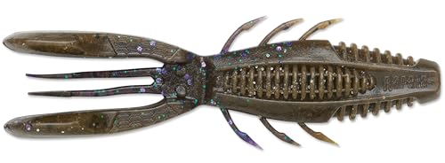 CrushCity Bronco Bug Soft Plastic Bass Lure, Dual-Action Creature Bait with Hinged Arms & Subtle Leg Movement - color: Bama Bug, size: 4"