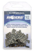 Hi-Seas Mini Double Barrel Copper Crimp Sleeves, 1.3 Millimeter Inside Diameter, 100-Pieces , Black - style: 1.3. mm ID/100 pc