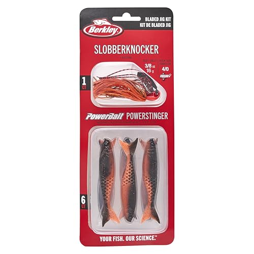 Berkley SlobberKnocker Fishing Jig, Hot Craw, 1/2 oz - color: Hot Craw, size: 1/2 oz - 4/0 Hook Size
